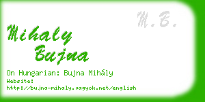 mihaly bujna business card
